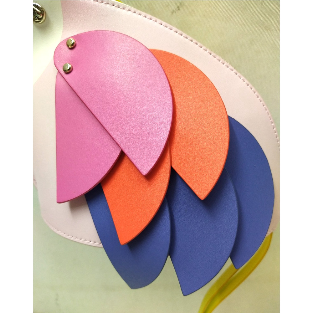 Kate Spade New York Flock Party Multicolor Parrot Leather Zipper Crossbody Bag - Picture 3 of 16